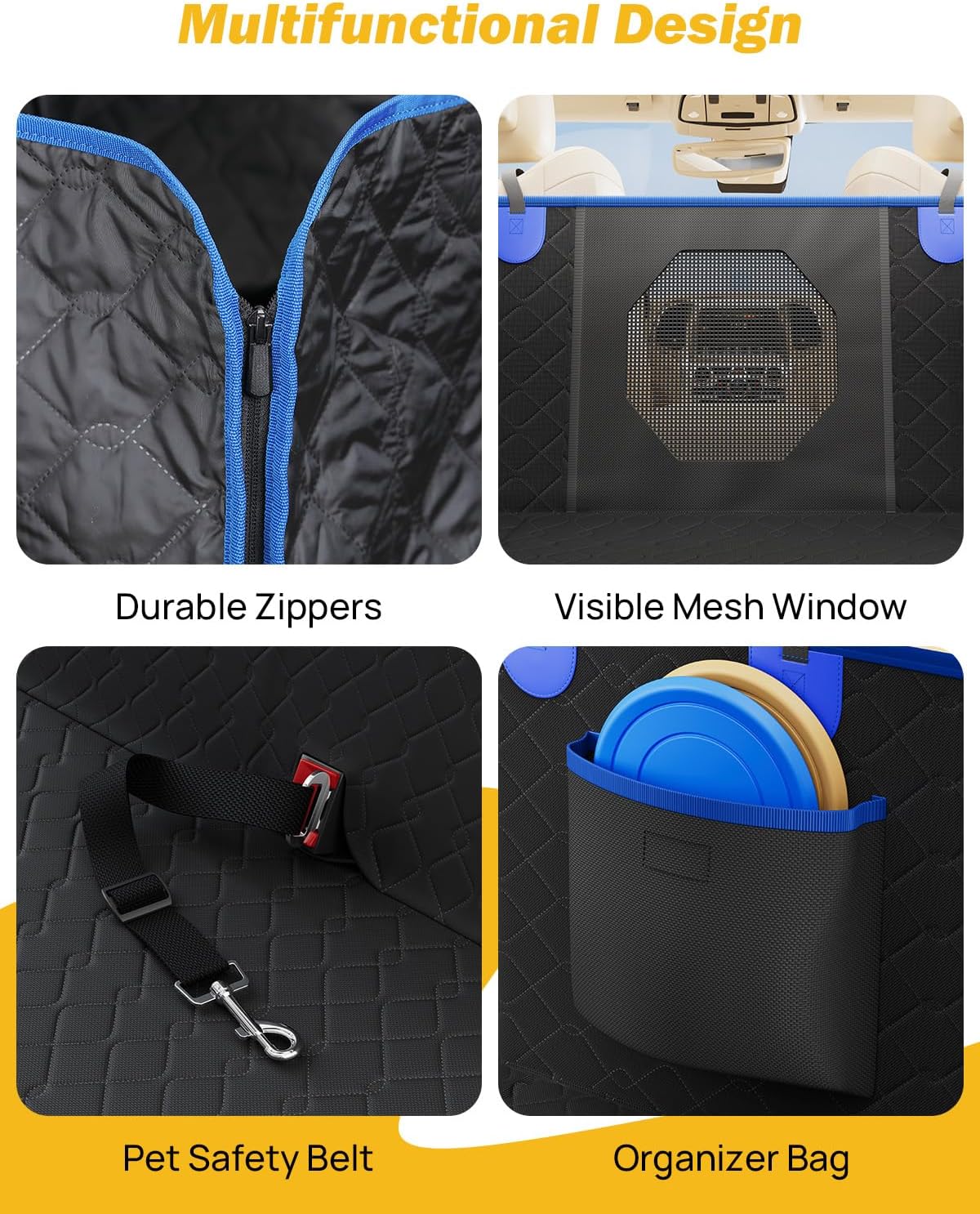 Photo of JOYTUTUS Back Seat Extender for Dogs with Dog Bed Mat by Kemimoto - Premium for UTVs / Side by Sides