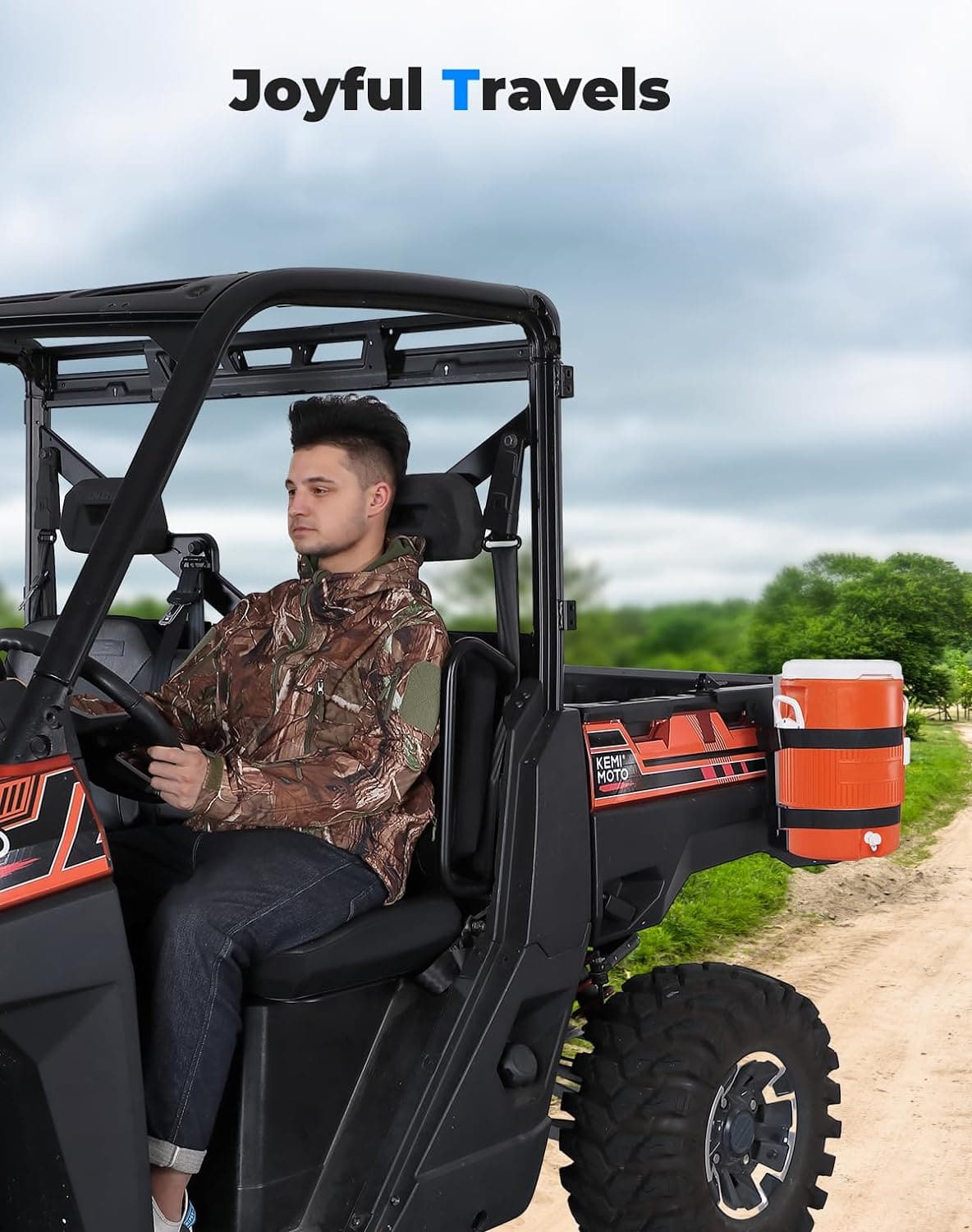 Photo of Steel Water Cooler Rack for Ranger General UTVs by Kemimoto - Premium for UTVs / Side by Sides
