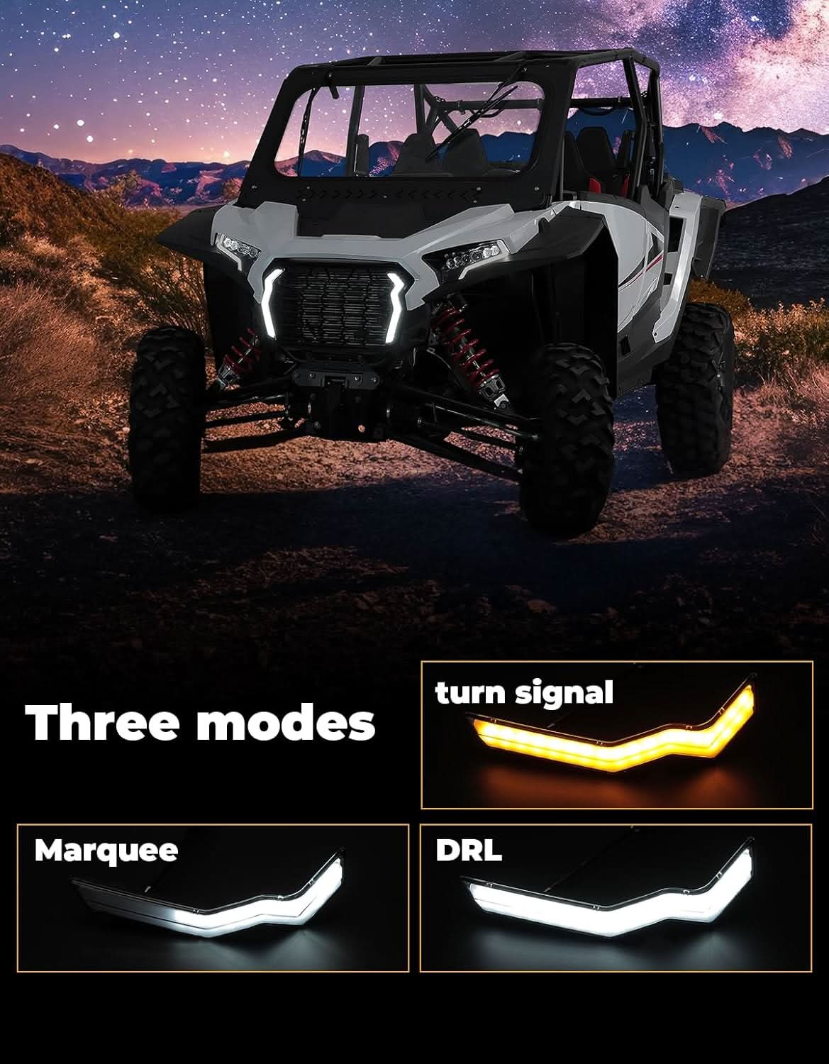 Photo of Running lights Accent Lights for 2024+ Polaris RZR XP 1000/4 1000 by Kemimoto - Premium for UTVs / Side by Sides