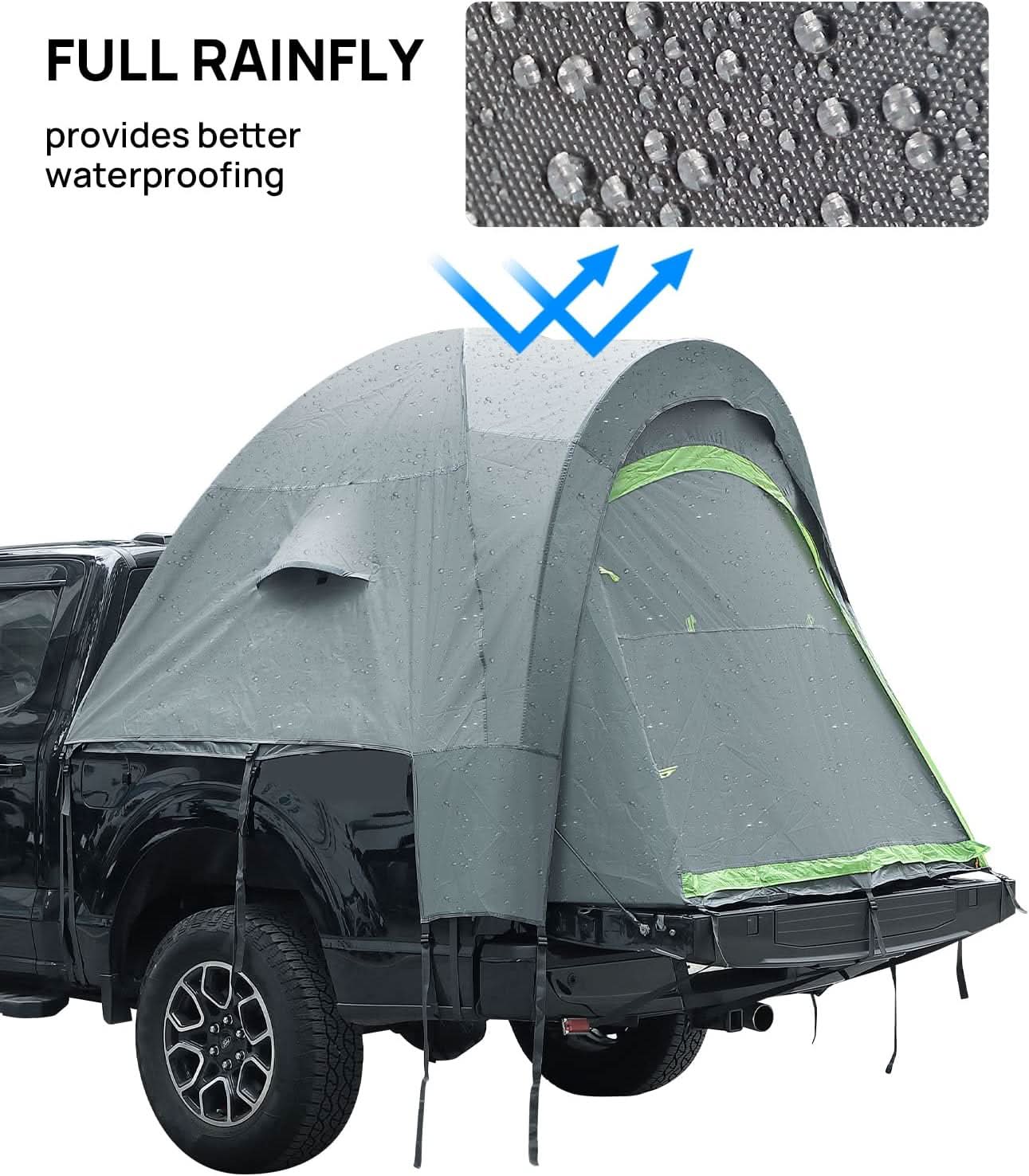 Photo of Kemimoto JOYTUTUS Pickup Truck Tent 2.0, 5.5-6 ft, Fiberglass rod by Kemimoto - Premium for UTVs / Side by Sides