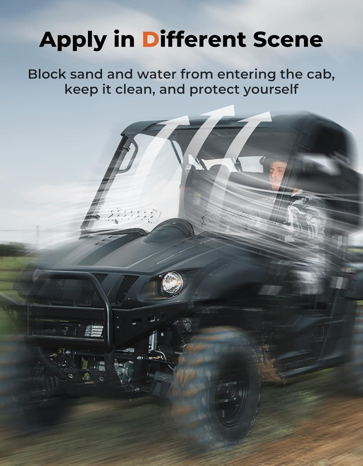 Photo of Kemimoto Full Windshield for Rhino 450 /660 /700 2004-2013 by Kemimoto - Premium for UTVs / Side by Sides