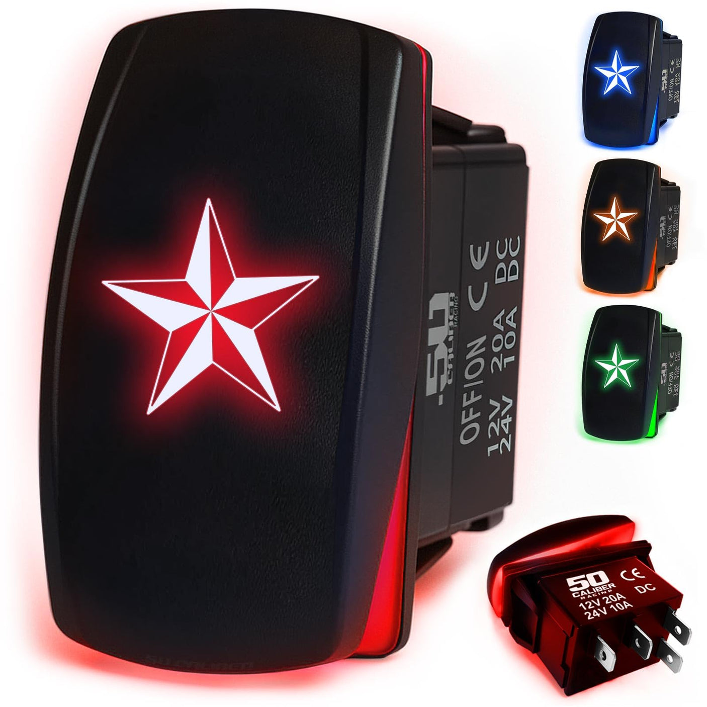 Waterproof Funny Rocker Switch - 12V ON/Off, LED Backlit with Custom Etched Design | R1 Industries