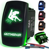 Waterproof Funny Rocker Switch - 12V ON/Off, LED Backlit with Custom Etched Design | R1 Industries