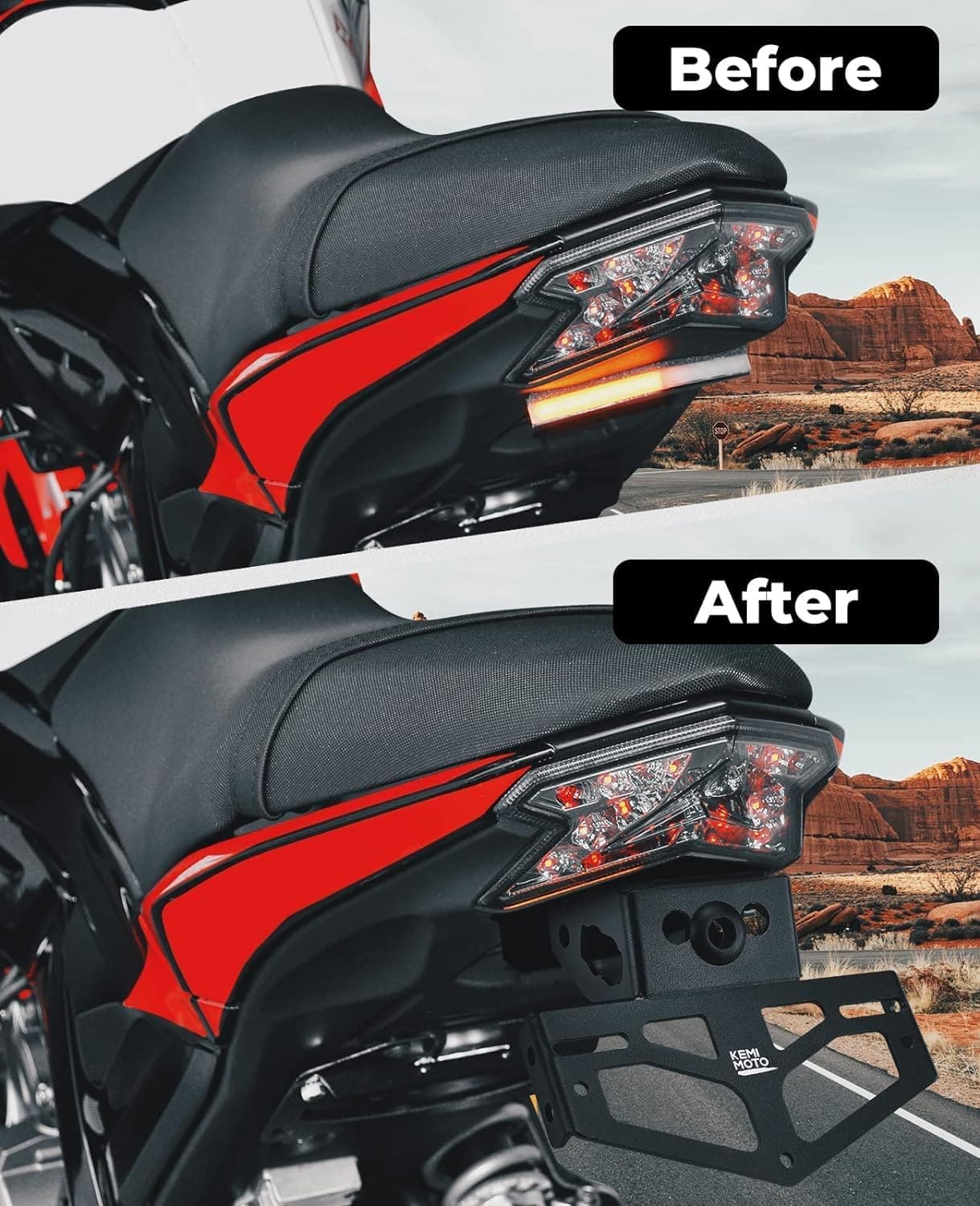 Photo of License Plate Holder for Z125 PRO, Z125 2017-2023 by Kemimoto - Premium for UTVs / Side by Sides
