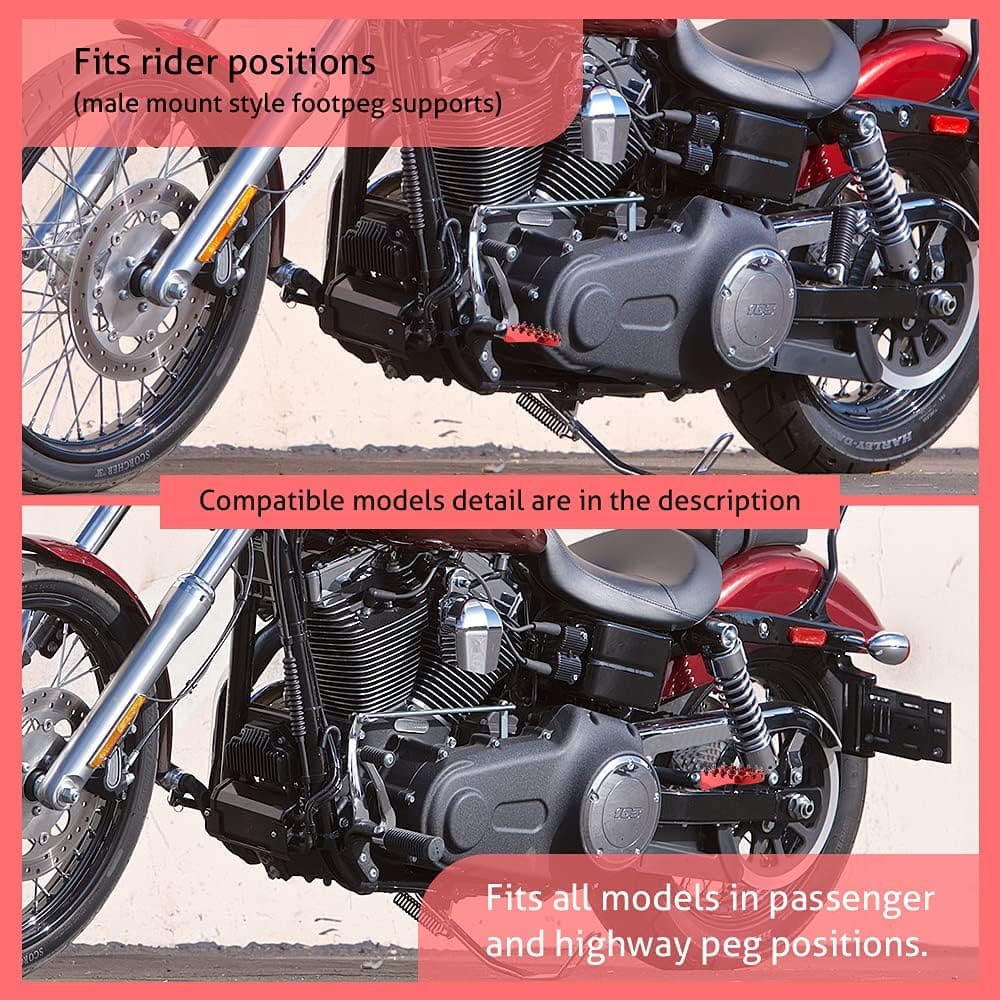 Photo of Motorcycle Foot pegs for Dyna, Sportster, Iron by Kemimoto - Premium for UTVs / Side by Sides