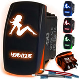 Waterproof Funny Rocker Switch - 12V ON/Off, LED Backlit with Custom Etched Design | R1 Industries