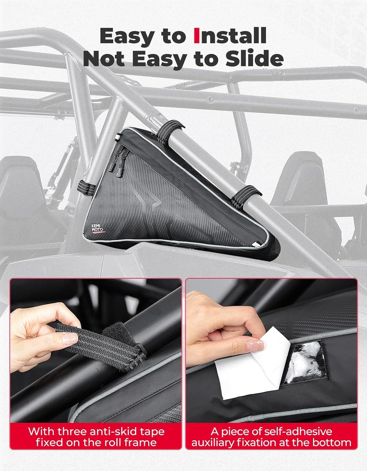 Photo of UTV Storage Bags Side Tool Bags for Polaris RZR XP 1000/4 2024-2025 by Kemimoto - Premium for UTVs / Side by Sides