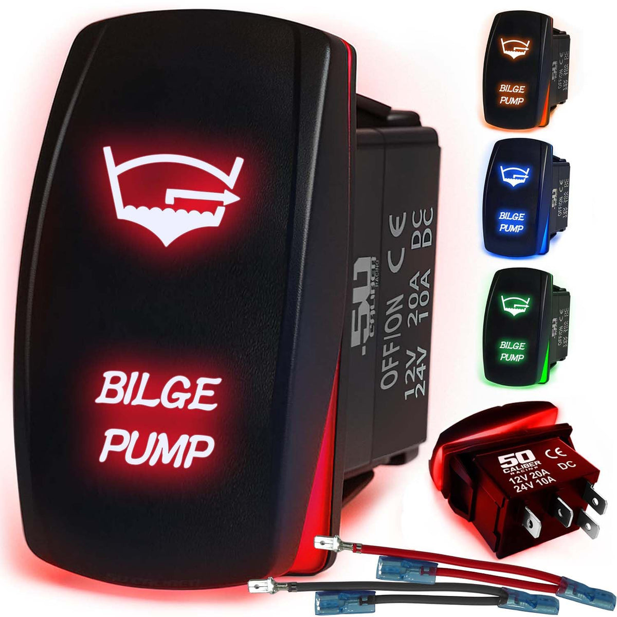 Waterproof Funny Rocker Switch - 12V ON/Off, LED Backlit with Custom Etched Design | R1 Industries