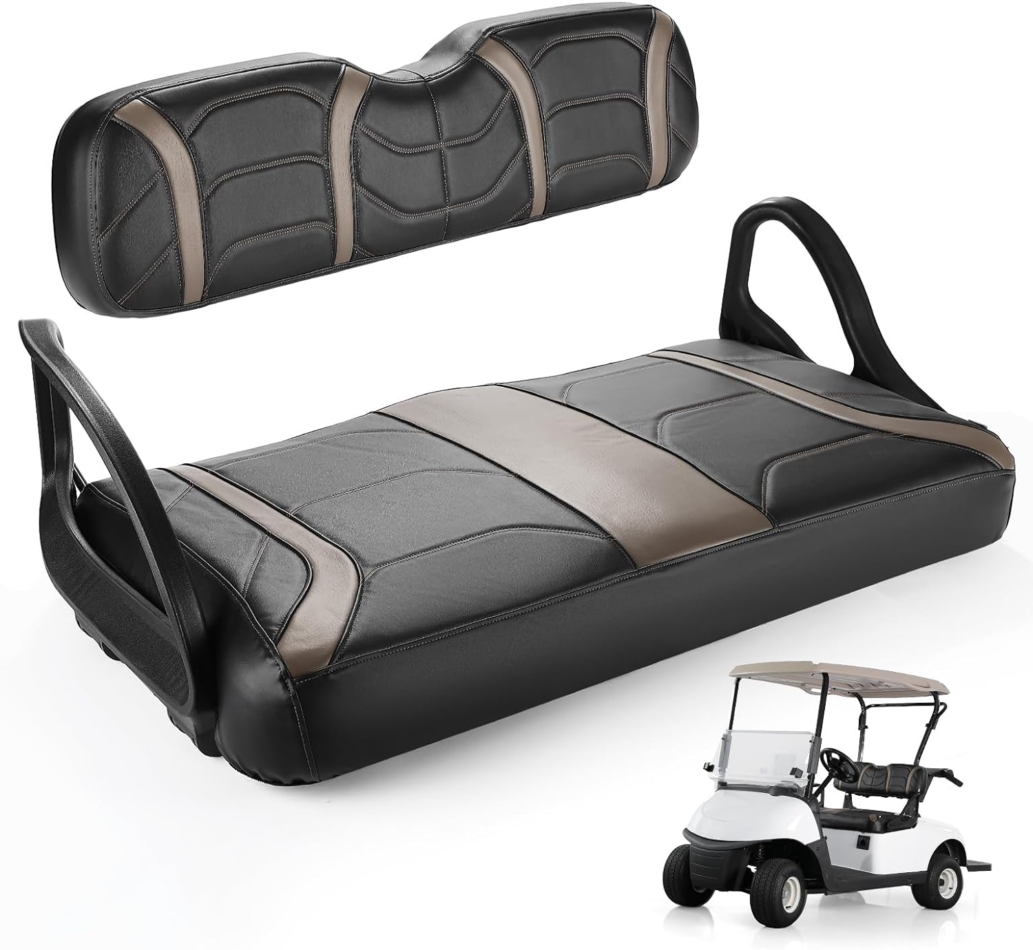 Photo of Golf Cart Front Seat Covers for EZGO RXV OEM Front Seats by Kemimoto - Premium for UTVs / Side by Sides