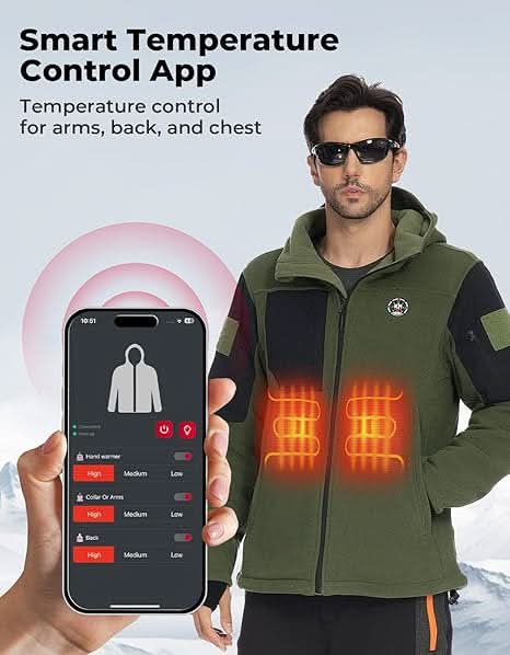 Photo of Heated Jacket with 12V 20000mAh Battery Pack by Kemimoto - Premium for UTVs / Side by Sides