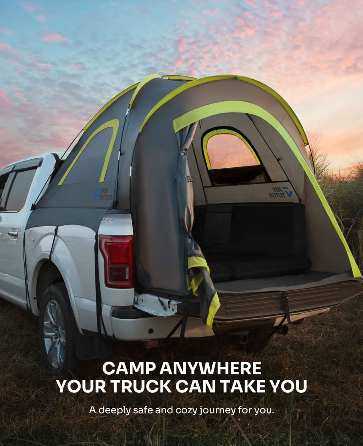 Photo of Kemimoto JOYTUTUS Pickup Truck Tent 2.0, 5.5-6 ft, Fiberglass rod by Kemimoto - Premium for UTVs / Side by Sides