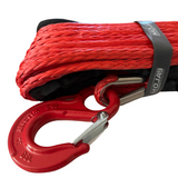 1/2'' x 78' Synthetic Winch Rope with forged winch hook.