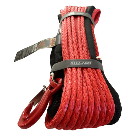 Photo of Open Box - 3/8'' x 85' Synthetic Winch Rope with Forged Winch Hook - Red by R1 Industries - Premium for UTVs / Side by Sides