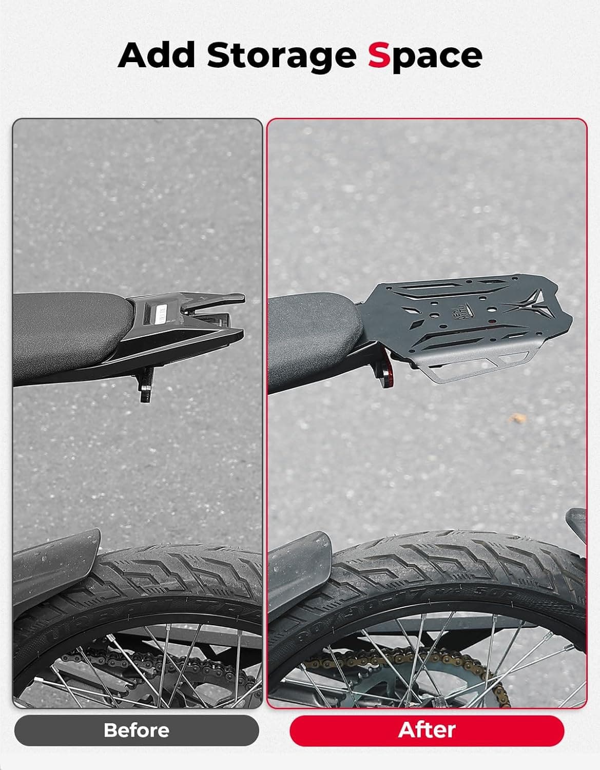 Photo of Motorcycle Rear Rack for Talaria X3 by Kemimoto - Premium for UTVs / Side by Sides