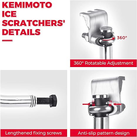 Photo of Snowmobile Ice Scratcher Kit by Kemimoto - Premium for UTVs / Side by Sides