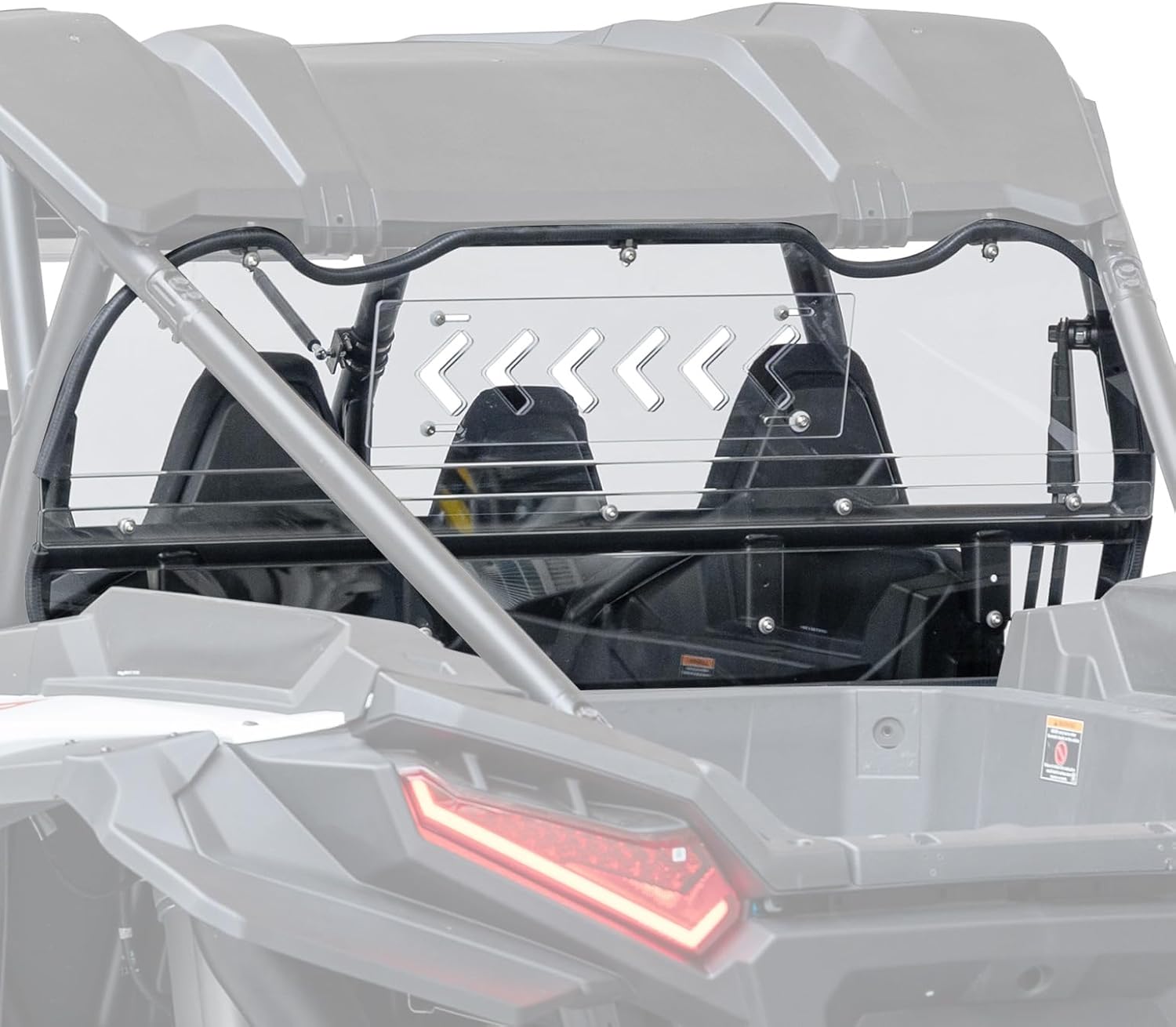 Photo of Vented Clear Rear Windshield for Polaris RZR XP 1000 2024-2025 by Kemimoto - Premium for UTVs / Side by Sides