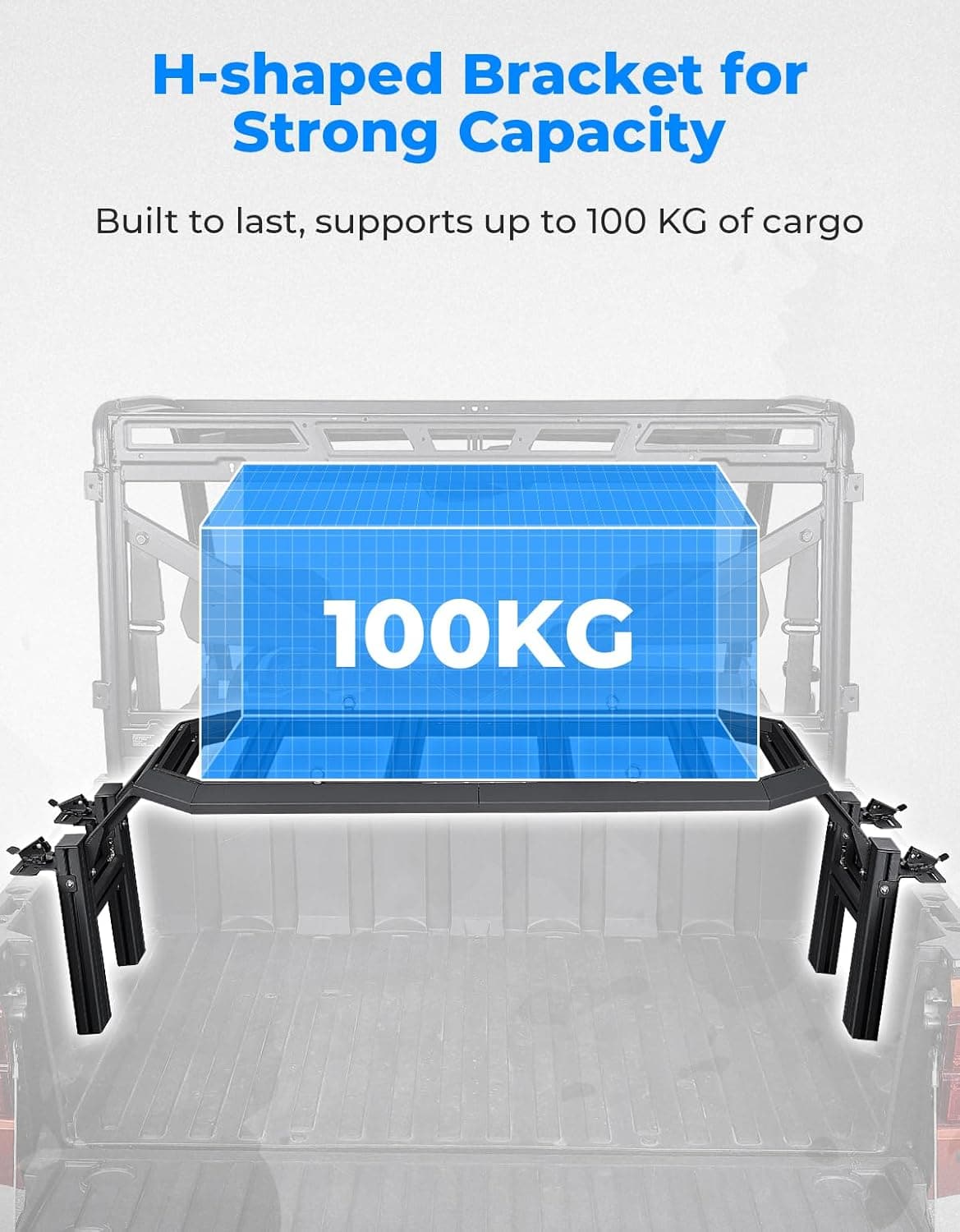 Photo of Rear Rack for Polaris Ranger 1000/ XP 1000/ Ranger Diesel by Kemimoto - Premium for UTVs / Side by Sides