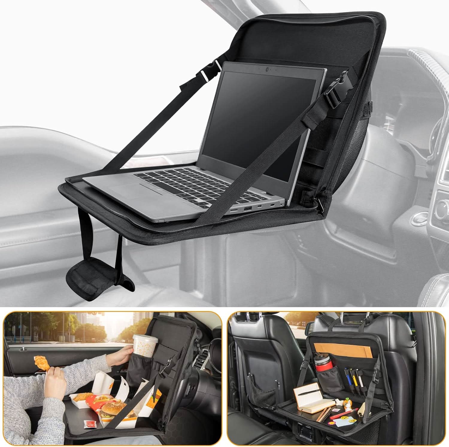 Photo of JOYTUTUS 3 in 1 Steering Wheel Eating Tray, Car Back Seat Laptop Desk by Kemimoto - Premium for UTVs / Side by Sides