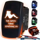 Waterproof Funny Rocker Switch - 12V ON/Off, LED Backlit with Custom Etched Design | R1 Industries