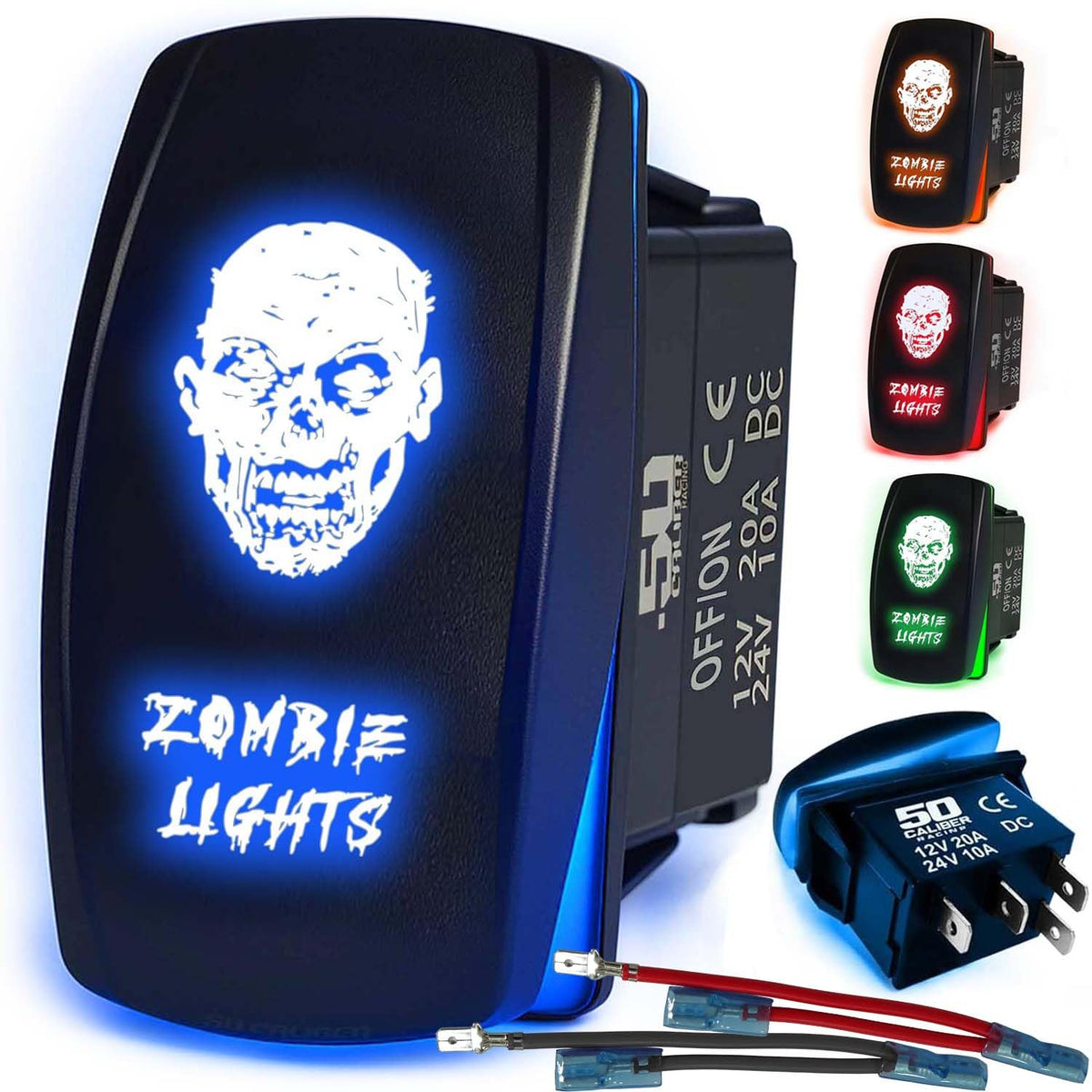 Waterproof Funny Rocker Switch - 12V ON/Off, LED Backlit with Custom Etched Design | R1 Industries