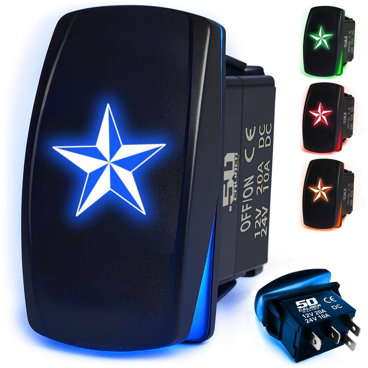 Waterproof Funny Rocker Switch - 12V ON/Off, LED Backlit with Custom Etched Design | R1 Industries
