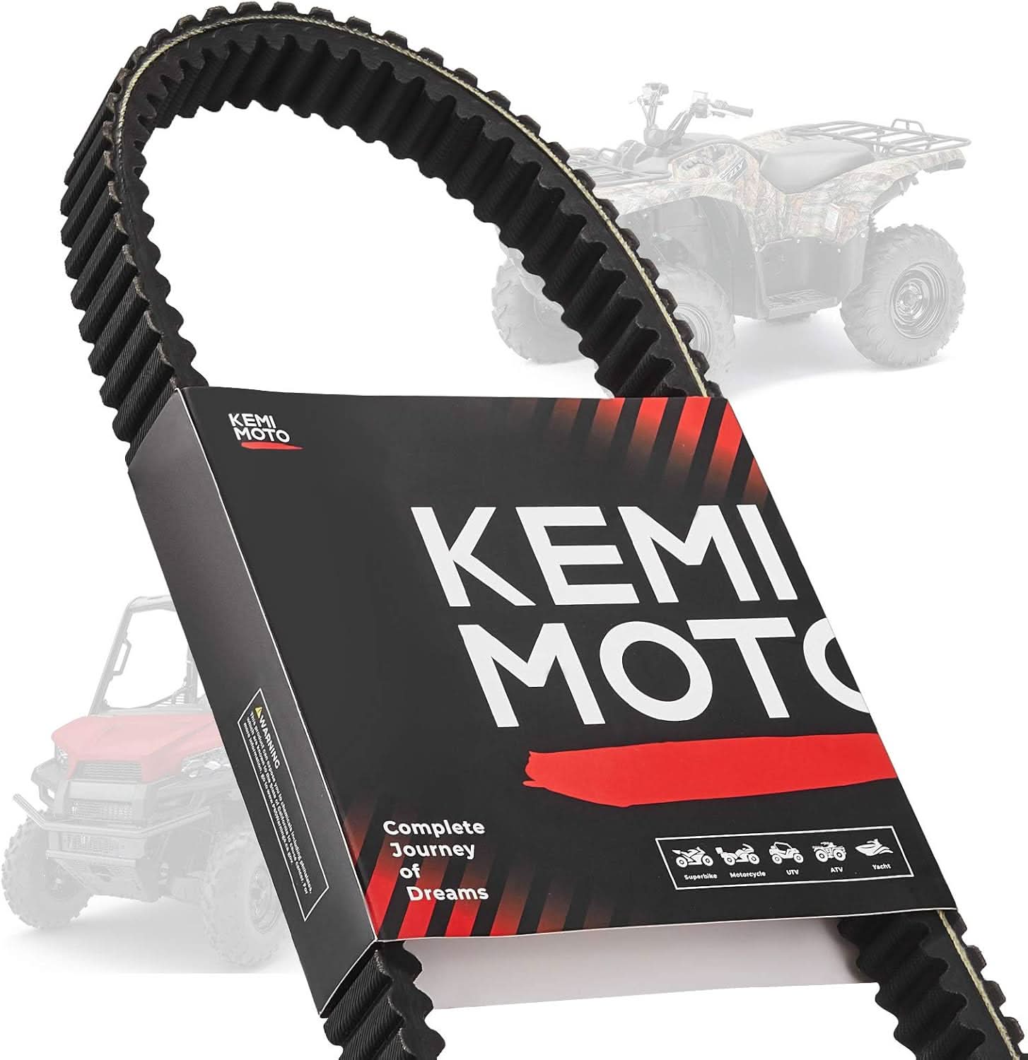 Photo of Kemimoto Heavy-Duty Carbon Drive Belt for Polaris Sportsman 400/500, Ranger XP 875cc, Scrambler by Kemimoto - Premium for UTVs / Side by Sides