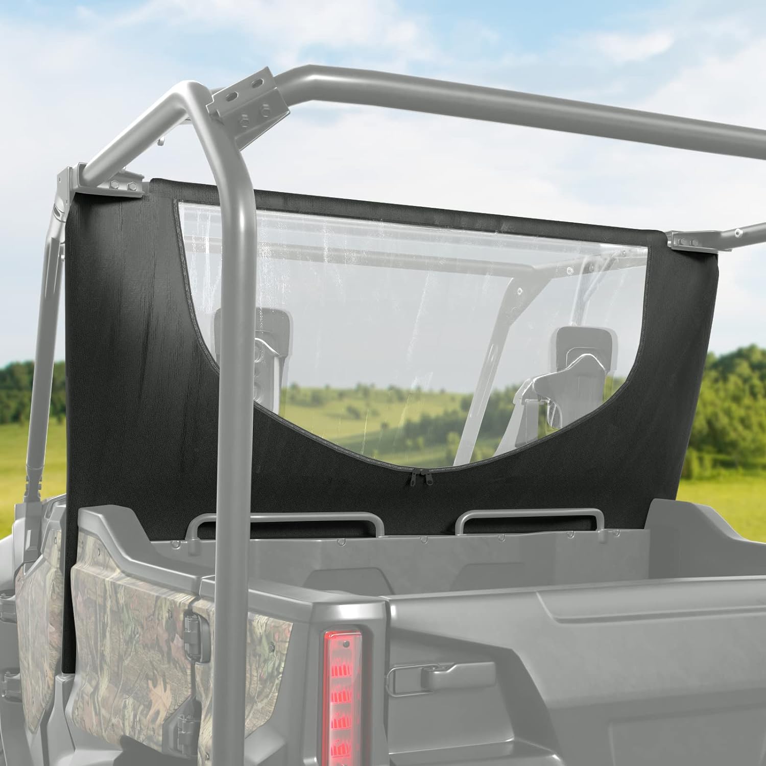 Photo of Kemimoto Fabric Rear Panel w/Open Window for Honda Pioneer 1000-5 by Kemimoto - Premium for UTVs / Side by Sides