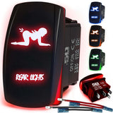 Waterproof Funny Rocker Switch - 12V ON/Off, LED Backlit with Custom Etched Design | R1 Industries