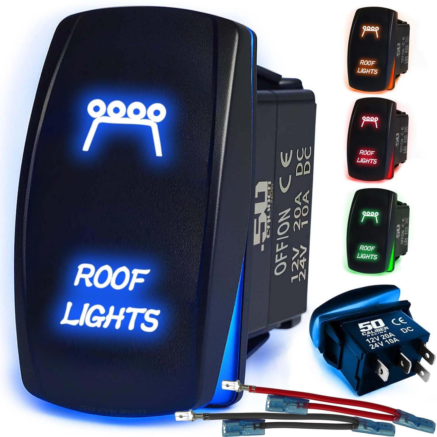Waterproof Funny Rocker Switch - 12V ON/Off, LED Backlit with Custom Etched Design | R1 Industries