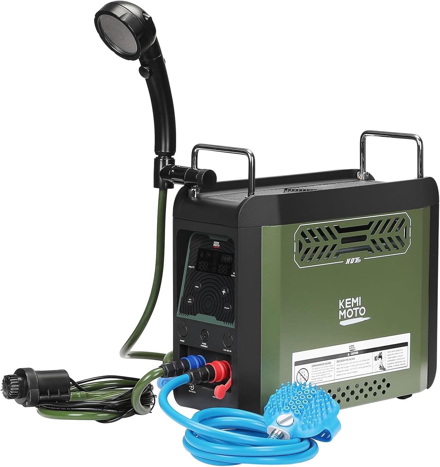 Photo of Portable Propane Hot Water Heater with Pump, 20,000 BTU by Kemimoto - Premium for UTVs / Side by Sides