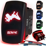 Waterproof Funny Rocker Switch - 12V ON/Off, LED Backlit with Custom Etched Design | R1 Industries