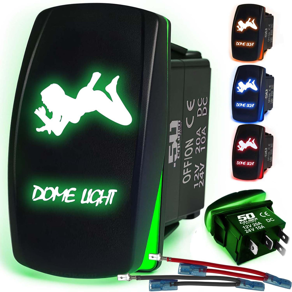 Waterproof Funny Rocker Switch - 12V ON/Off, LED Backlit with Custom Etched Design | R1 Industries