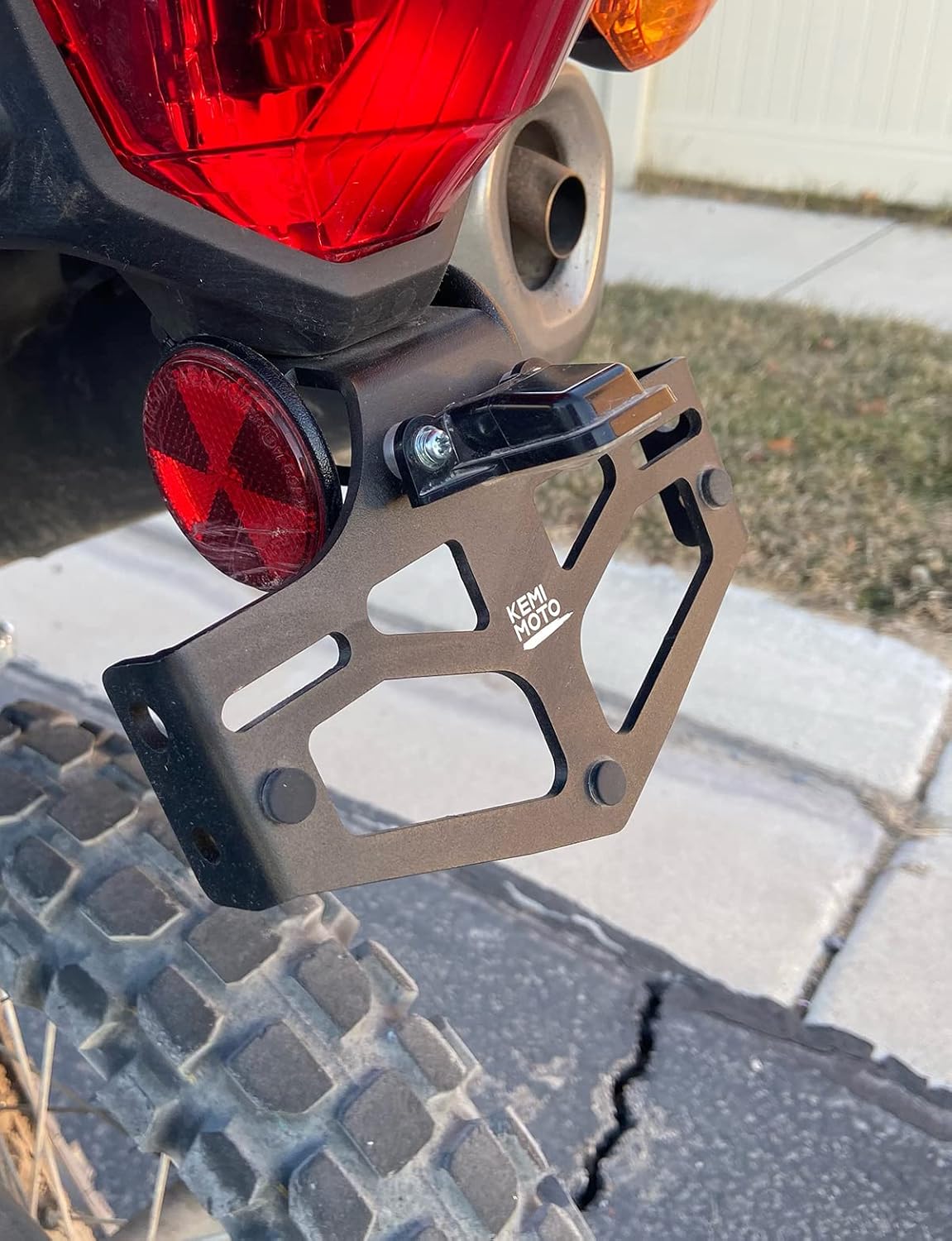 Photo of Motorcycle License Plate for CRF300L 2021-2022, CRF300L Rally 2021-2022 by Kemimoto - Premium for UTVs / Side by Sides