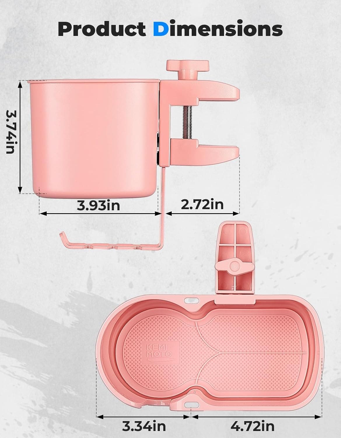 Photo of Kemimoto 2 in 1 Desk Cup Holder for Most 18-32 oz Bottles by Kemimoto - Premium for UTVs / Side by Sides