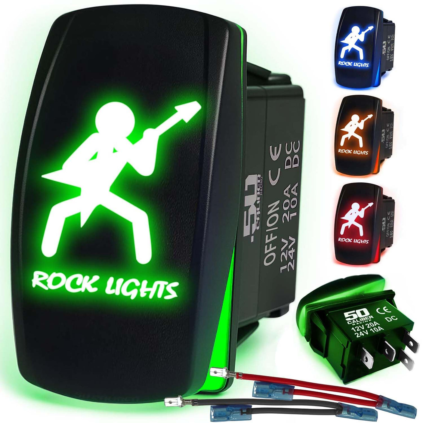 Waterproof Funny Rocker Switch - 12V ON/Off, LED Backlit with Custom Etched Design | R1 Industries