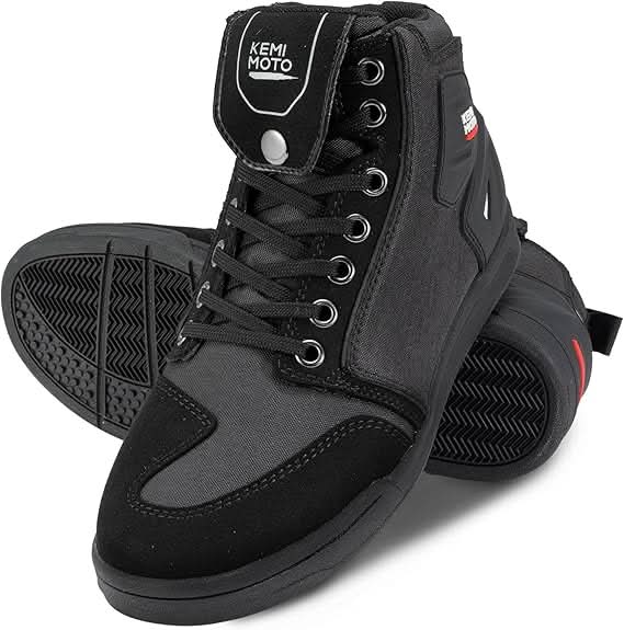 Photo of Motorcycle Shoes for Men - Durable Protective Riding Boots by Kemimoto - Premium for UTVs / Side by Sides