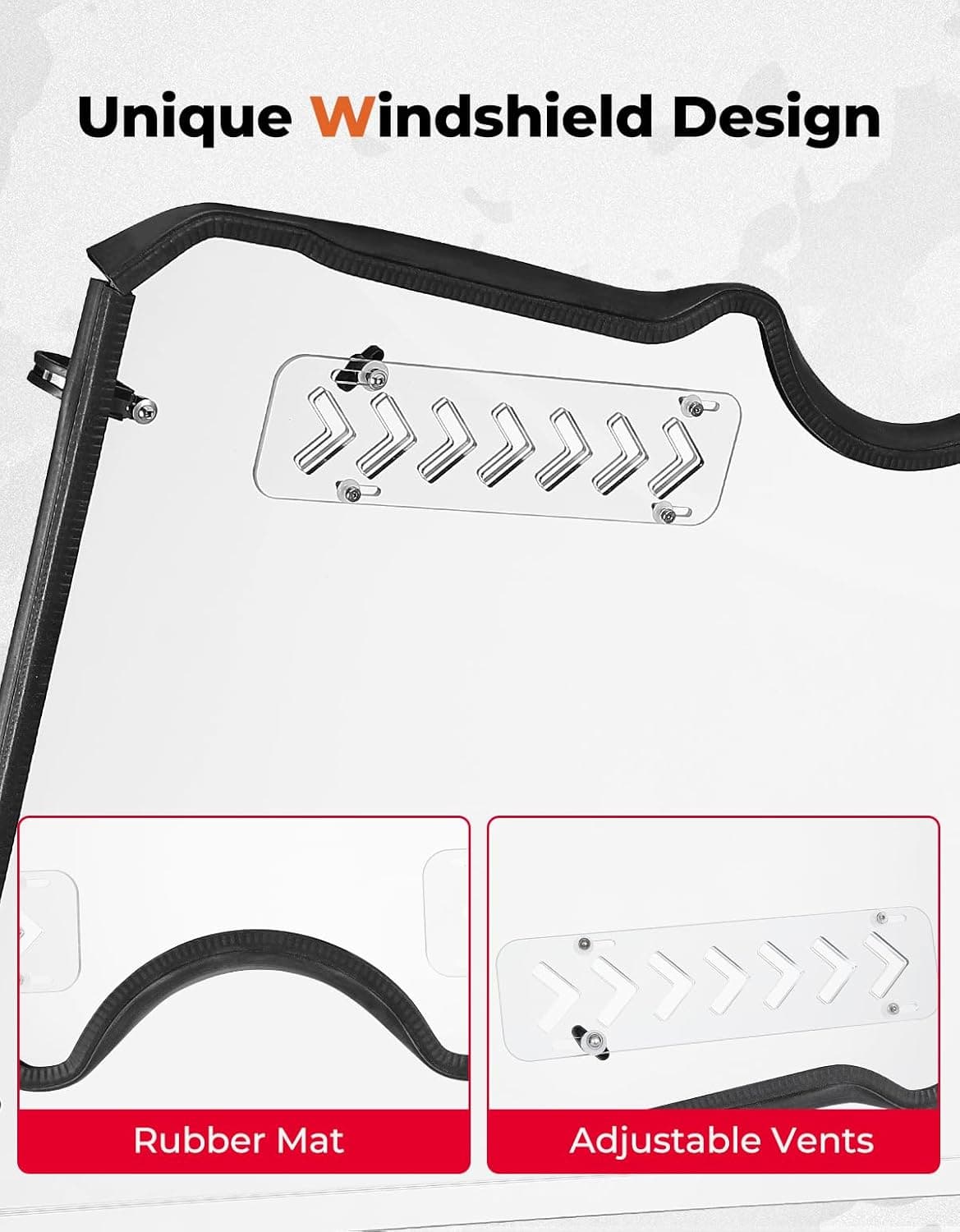 Photo of Kemimoto Full Windshield for Rhino 450 /660 /700 2004-2013 by Kemimoto - Premium for UTVs / Side by Sides
