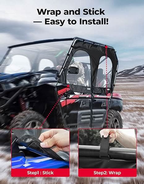 Photo of Soft Upper Doors For Kawasaki Teryx 4 800 |Teryx 4 S by Kemimoto - Premium for UTVs / Side by Sides