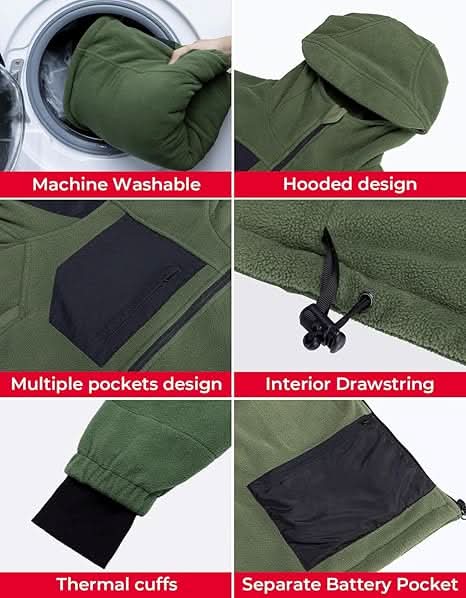 Photo of Heated Jacket with 12V 20000mAh Battery Pack by Kemimoto - Premium for UTVs / Side by Sides