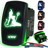 Waterproof Funny Rocker Switch - 12V ON/Off, LED Backlit with Custom Etched Design | R1 Industries