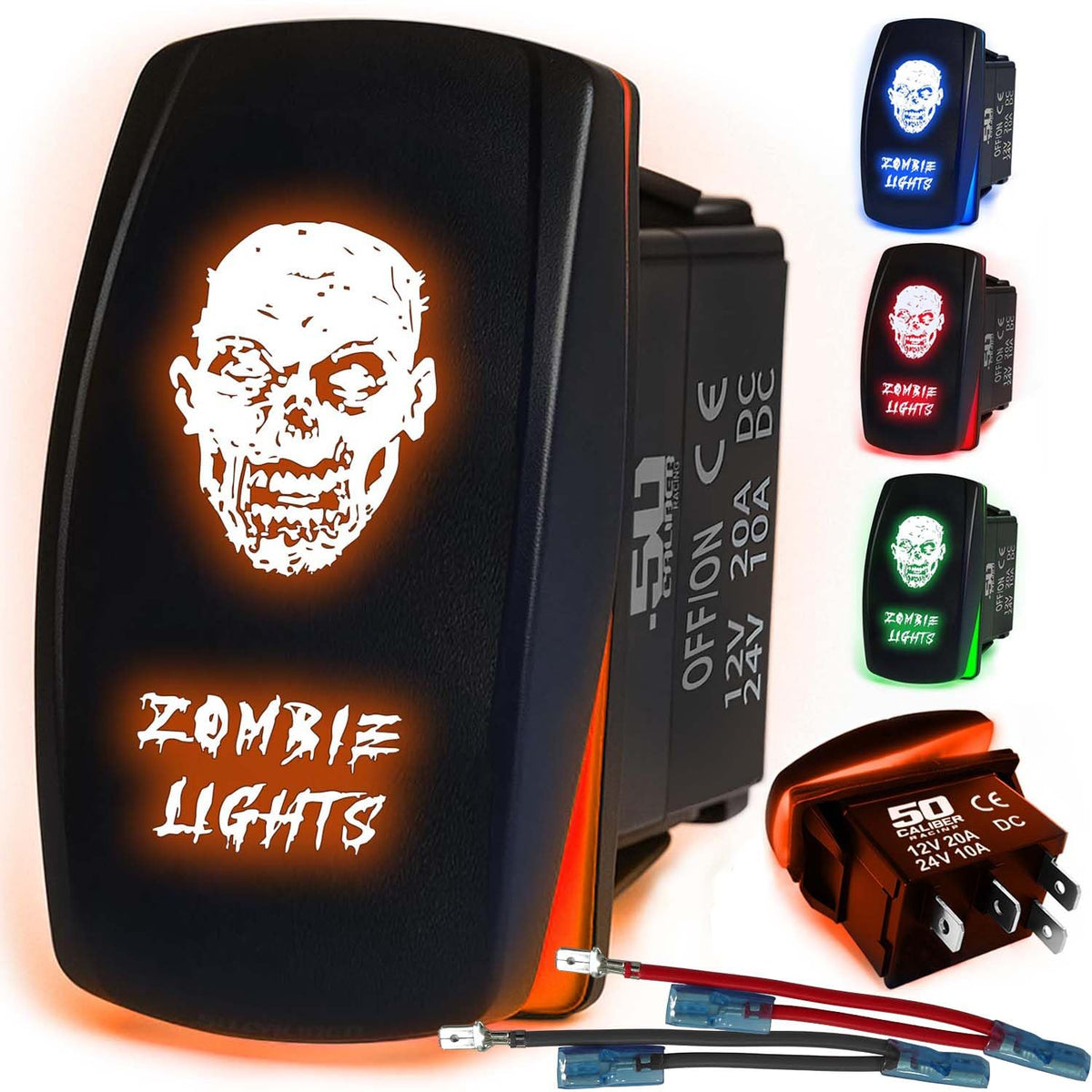 Waterproof Funny Rocker Switch - 12V ON/Off, LED Backlit with Custom Etched Design | R1 Industries