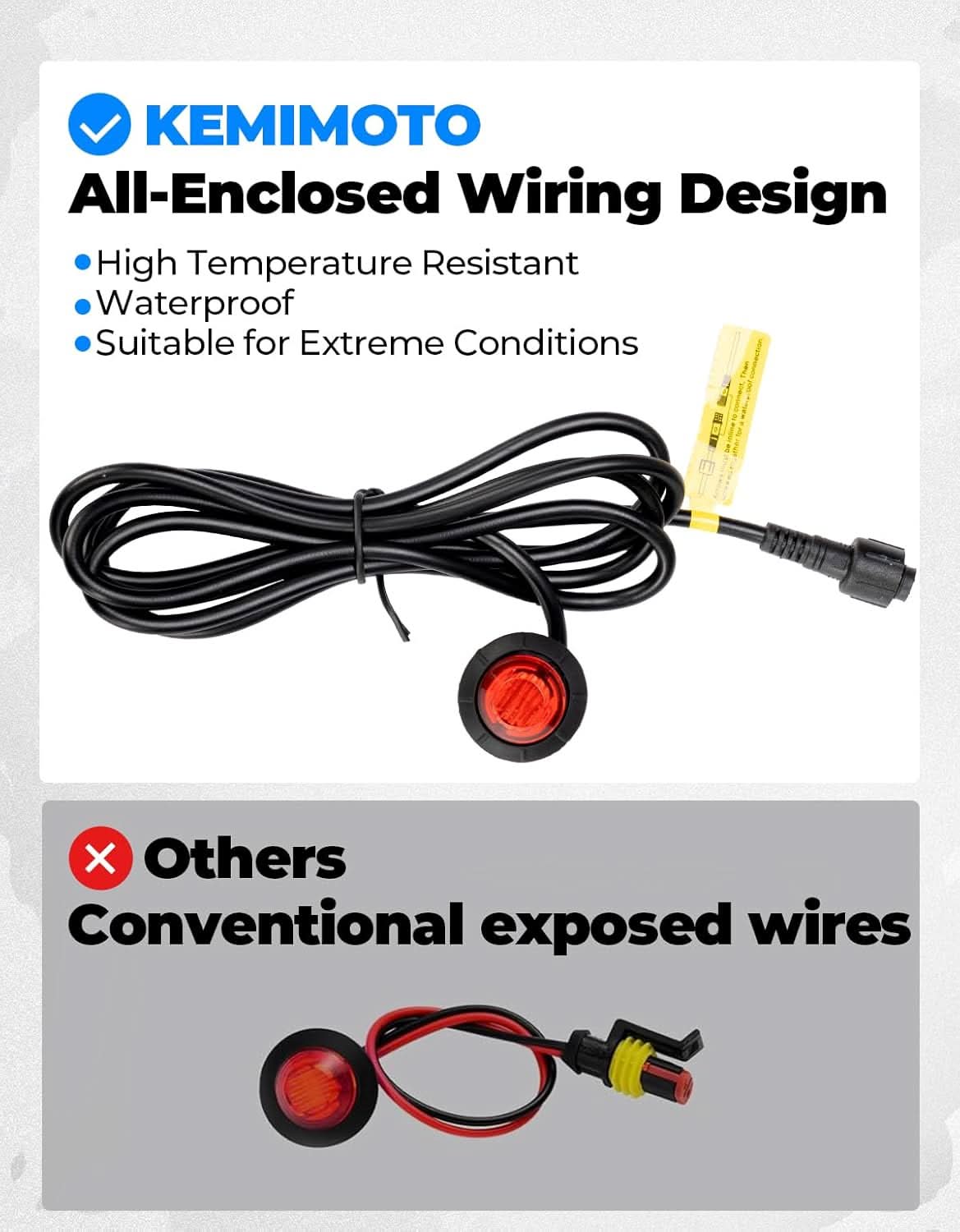 Photo of UTV Turn Signal Kit with 110D Horn for Polaris, Can-Am, Kawasaki, CFMOTO by Kemimoto - Premium for UTVs / Side by Sides