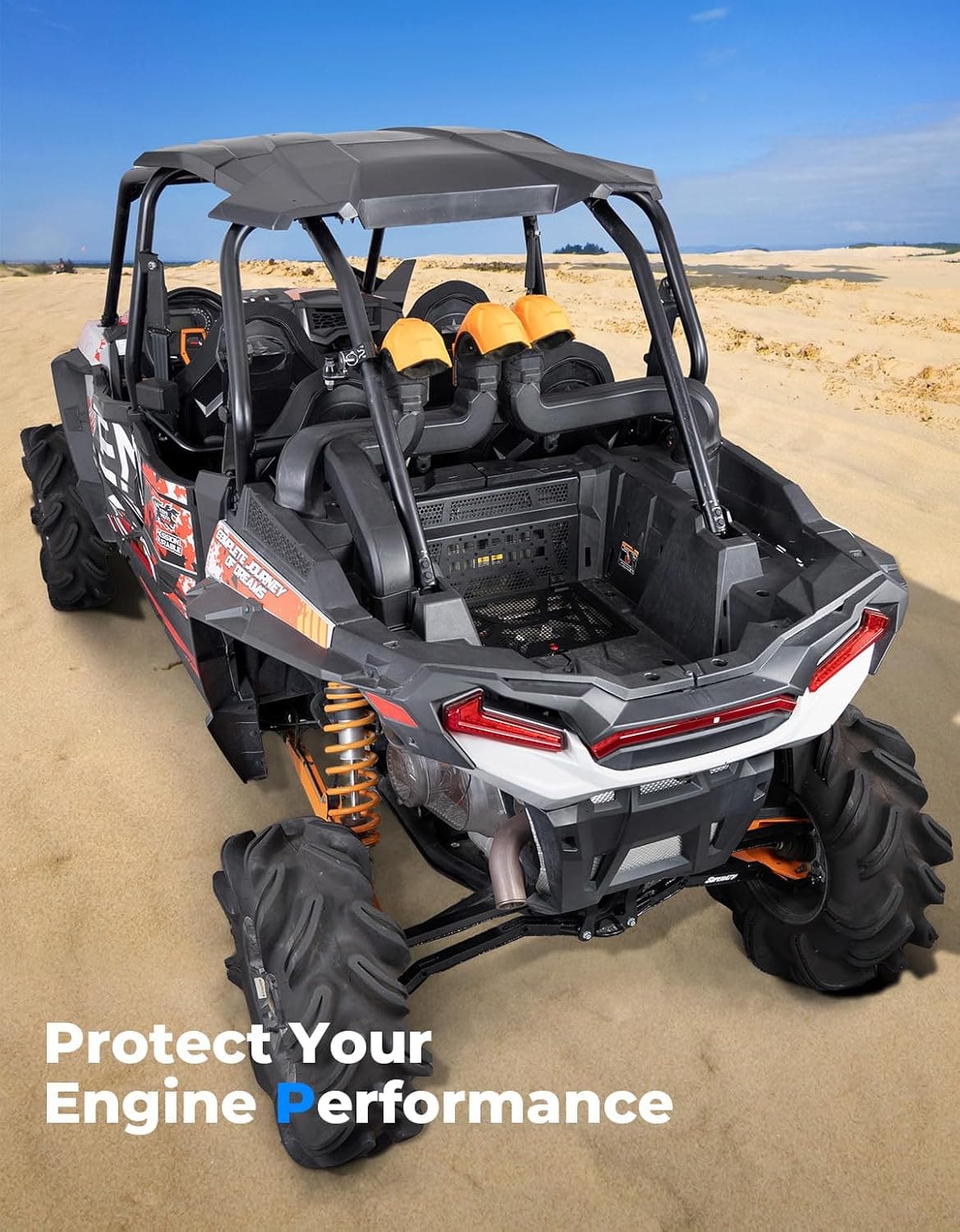 Photo of Vented Engine Cover for Polaris RZR XP 1000 /XP Turbo 2014-2023 by Kemimoto - Premium for UTVs / Side by Sides
