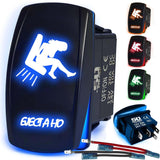 Waterproof Funny Rocker Switch - 12V ON/Off, LED Backlit with Custom Etched Design | R1 Industries
