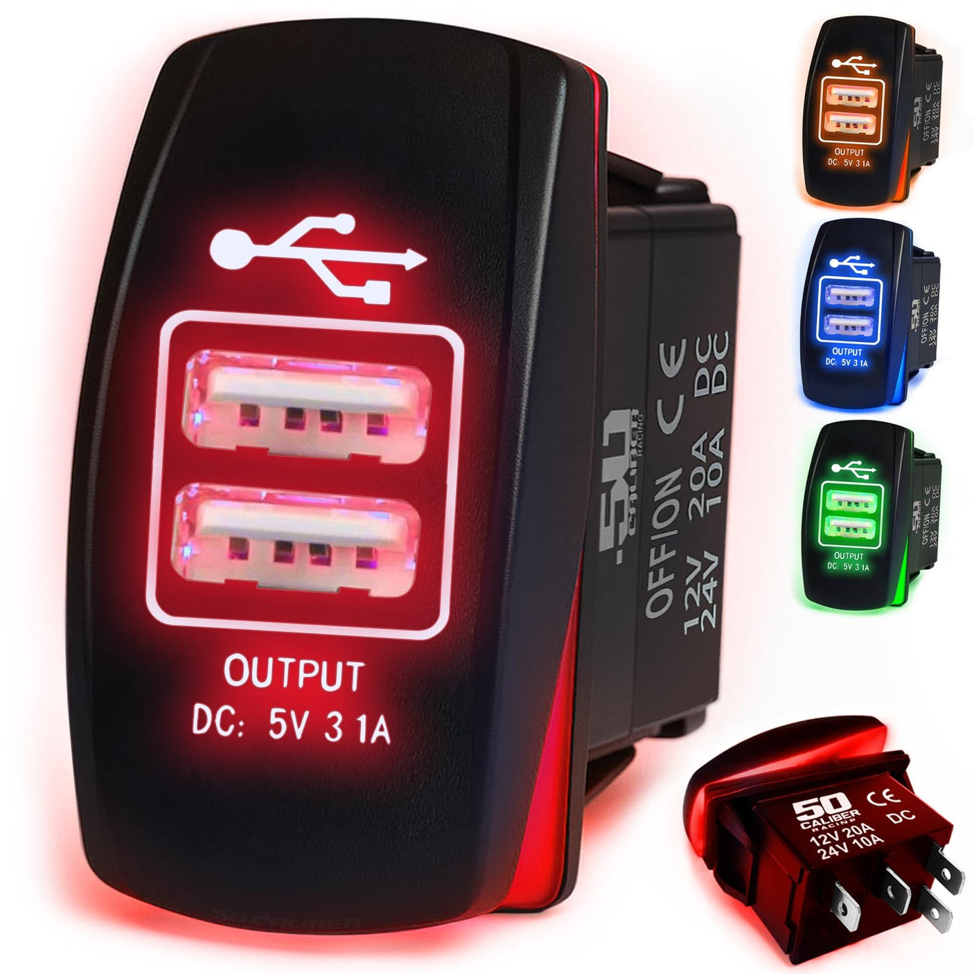 Waterproof Funny Rocker Switch - 12V ON/Off, LED Backlit with Custom Etched Design | R1 Industries