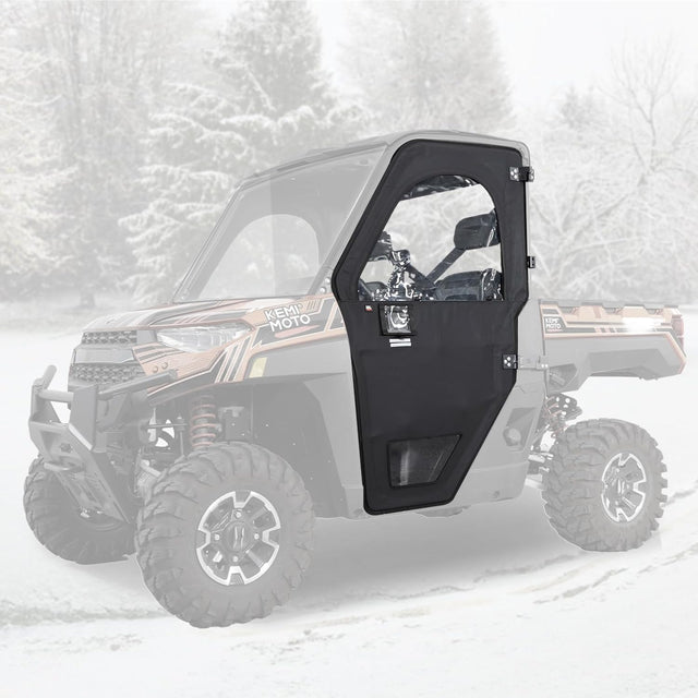Photo of Upper Doors with Steel Frame for Polaris Ranger 1000/ XP 1000 2020-2025 by Kemimoto - Premium for UTVs / Side by Sides