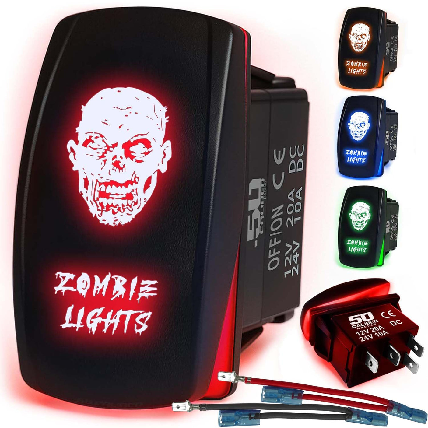 Waterproof Funny Rocker Switch - 12V ON/Off, LED Backlit with Custom Etched Design | R1 Industries