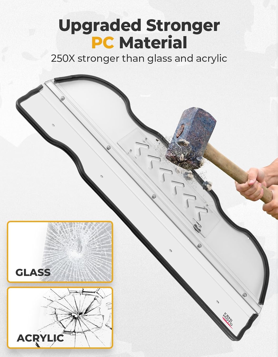 Photo of Vented Clear Rear Windshield for Polaris RZR XP 1000 2024-2025 by Kemimoto - Premium for UTVs / Side by Sides