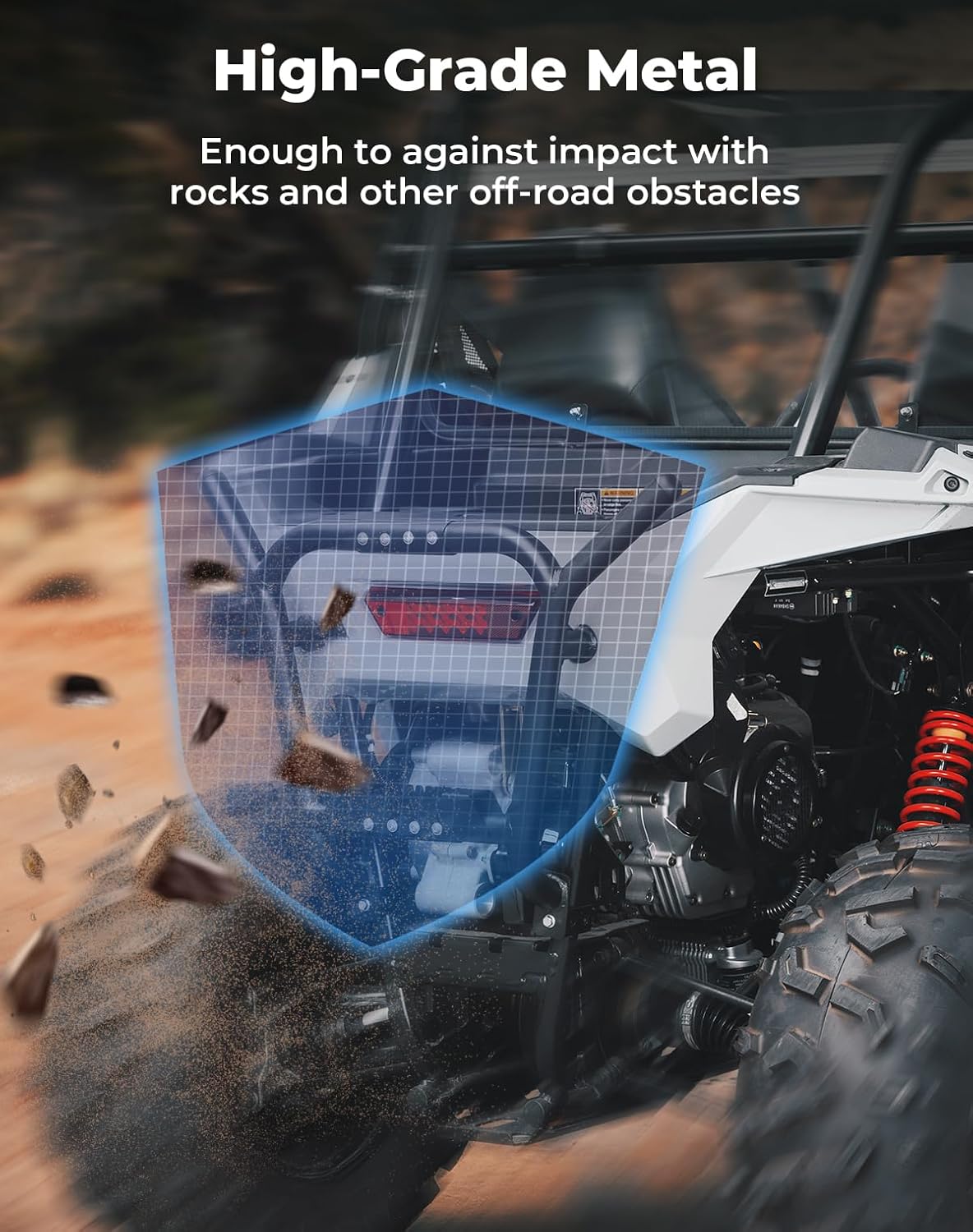 Photo of UTV Rear Bumper for Polaris RZR 200 2022-2025 by Kemimoto - Premium for UTVs / Side by Sides