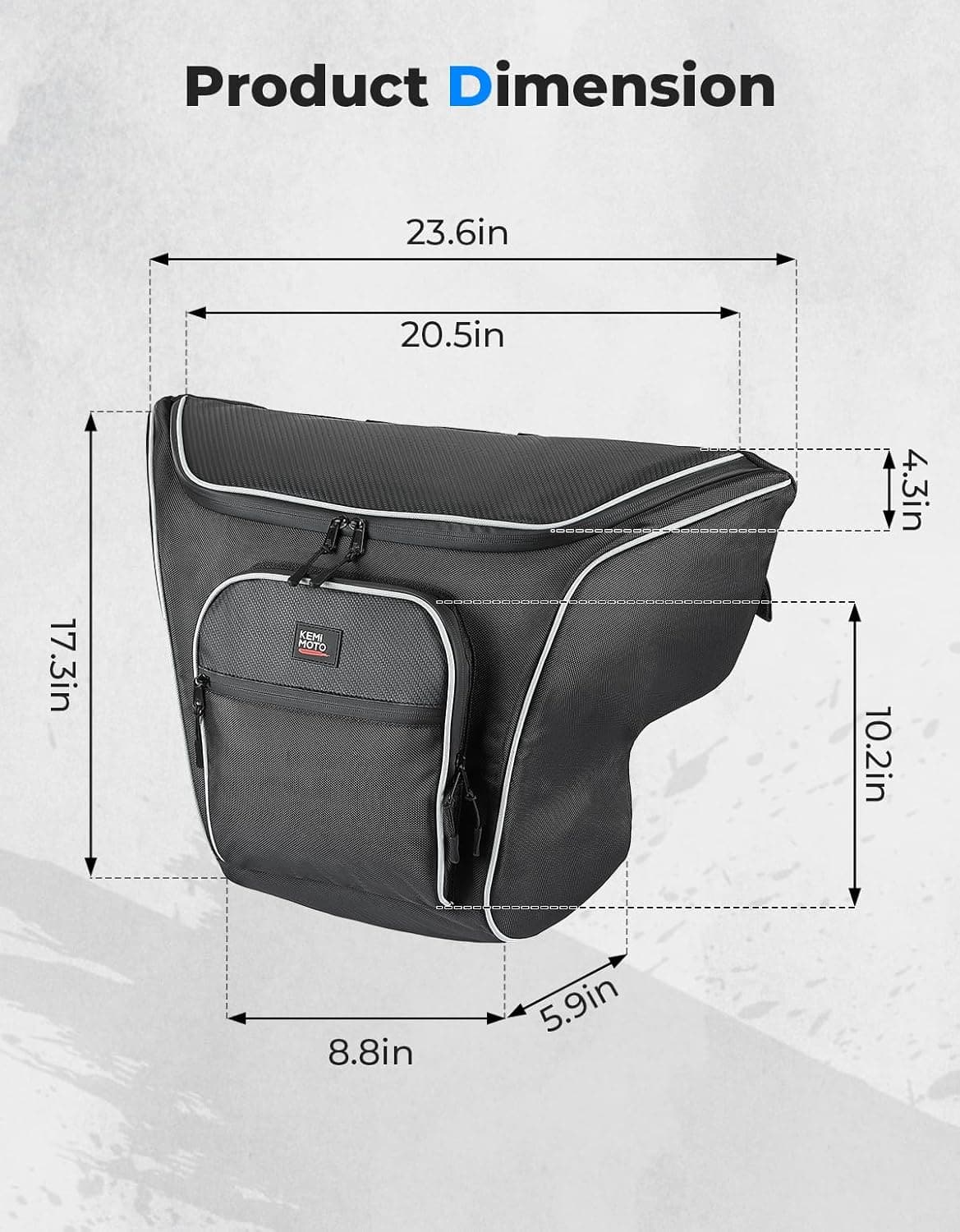 Photo of UTV Center Seat Bag for Polaris General 1000/ XP 1000 2016-2024 by Kemimoto - Premium for UTVs / Side by Sides
